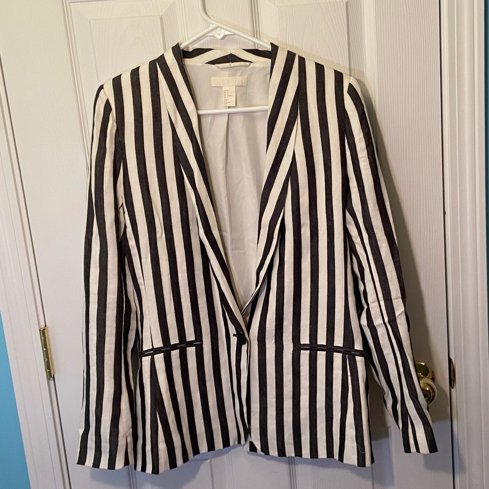H&M striped blazer